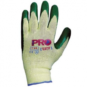 Pro Choice Yellow Latex Glass Gripper Glove With Knitted Wrist Glove X12 - GG105